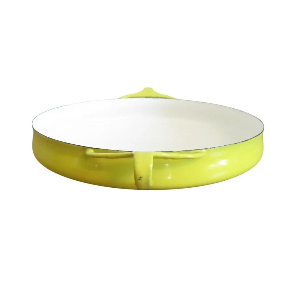 Dansk Kobenstyle Yellow Enamel Paella Pan 10